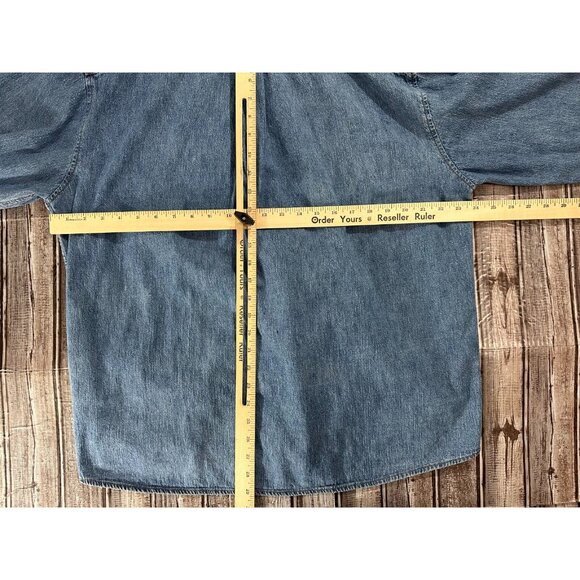 Kids Worldwide Universe Denim Button-Down Shacket sz M NWT $298 11 of 34 - Picture 7 of 8
